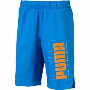 Puma ACTIVE SPORTS WOVEN SHORT B Detské športové kraťasy, modrá,oranžová, veľkosť