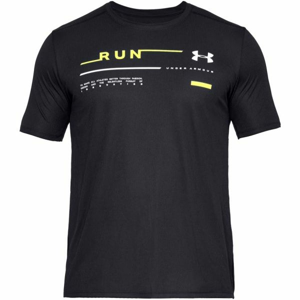 Under Armour RUN GRAPHIC TEE čierna S - Pánske bežecké tričko