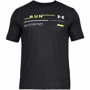 Under Armour RUN GRAPHIC TEE čierna L - Pánske bežecké tričko