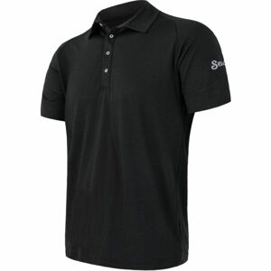 Sensor MERINO ACTIVE POLO M čierna L - Pánske funkčné tričko