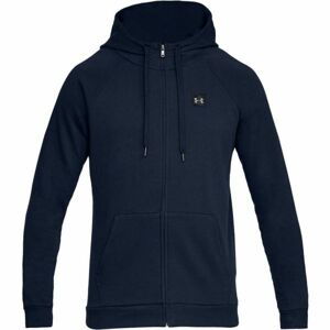 Under Armour RIVAL FLEECE FZ HOODIE tmavo modrá S - Pánska mikina