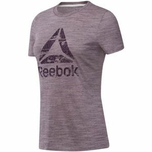 Reebok MARBLE LOGO TEE Dámske tričko, ružová,tmavo sivá, veľkosť