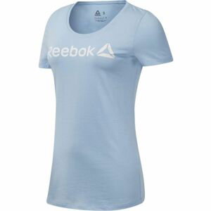 Reebok LINEAR READ SCOOP NECK modrá L - Dámske tričko