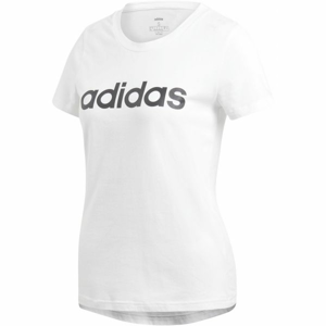 adidas ESSENTIALS LINEAR SLIM TEE biela XL - Dámske tričko