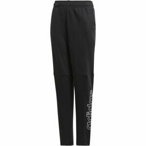 adidas ESSENTIALS COMMERCIAL LINEAR PANT Chlapčenské športové nohavice, čierna, veľkosť 128