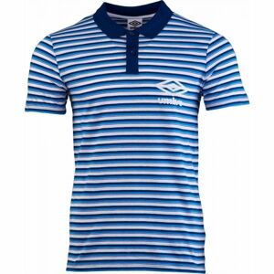 Umbro STRIPE COTTON POLO Pánske polo tričko, tmavo modrá,biela,modrá, veľkosť