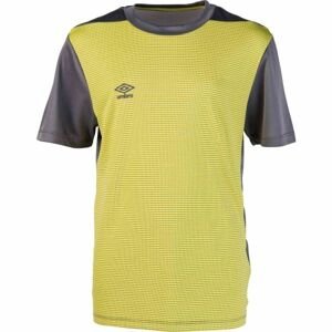 Umbro TICKING POLY TEE JNR TRAINING Chlapčenské športové tričko, žltá,tmavo sivá, veľkosť