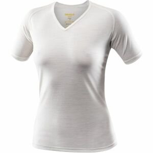 Devold BREEZE T-SHIRT V-NECK W Dámske vlnené tričko, biela, veľkosť S