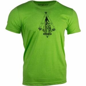 ALPINE PRO UMBERT Pánske tričko, zelená,čierna, veľkosť