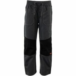 ALPINE PRO RAFIKO 3 Chlapčenské outdoorové nohavice, sivá,čierna, veľkosť