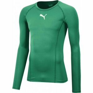 Puma LIGA BASELAYER TEE LS Pánske funkčné tričko, zelená, veľkosť M