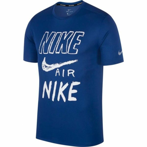 Nike BRTHE RUN TOP SS GX modrá S - Pánske tričko
