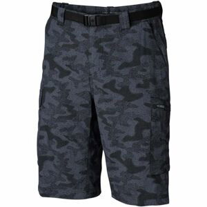 Columbia SILVER RIDGE PRINTED CARGO SHORT Pánske kraťasy, tmavo sivá, veľkosť 30/12