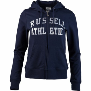 Russell Athletic CLASSIC PRINTED ZIP THROUGH HOODY Dámska mikina, tmavo modrá, veľkosť XL