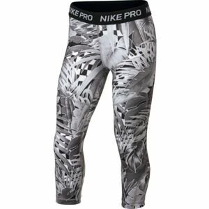 Nike NP CAPRI AOP1 Dievčenské športové legíny, sivá,mix,čierna, veľkosť