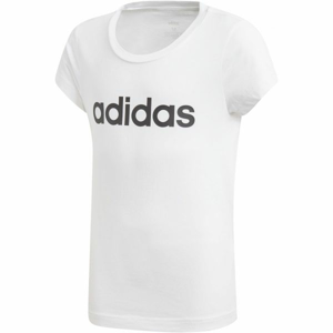 adidas YG E LIN TEE Dievčenské tričko, biela, veľkosť