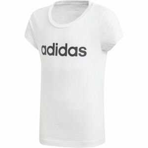 adidas YG E LIN TEE Dievčenské tričko, biela, veľkosť 140