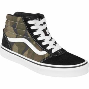 Vans YT WARD HI Chlapčenské členkové tenisky, kaki, veľkosť 32.5