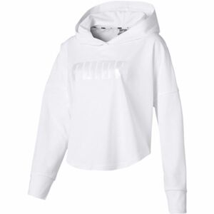 Puma SUMMER CROPPED LIGHT HOODY biela L - Dámska mikina