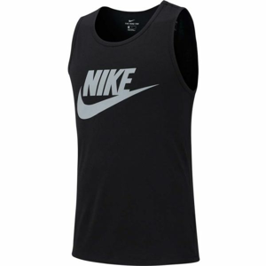 Nike NSW TANK ICON FUTURA Pánske tielko, čierna,sivá, veľkosť