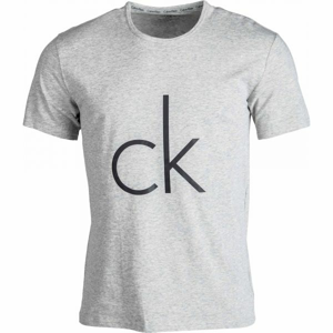 Calvin Klein S/S CREW NECK šedá M - Pánske tričko