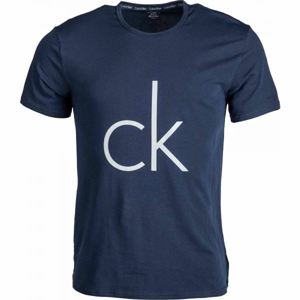 Calvin Klein S/S CREW NECK tmavo modrá M - Pánske tričko