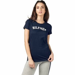 Tommy Hilfiger SS TEE PRINT tmavo modrá S - Dámske tričko