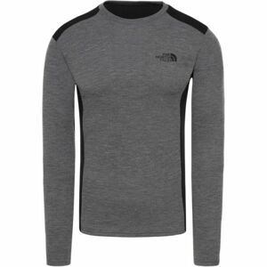 The North Face EASY L/S CREW NECK Pánske tričko s dlhým rukávom, sivá, veľkosť XL