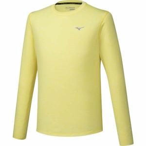 Mizuno IMPULSE CORE LS TEE žltá L - Pánske bežecké tričko s dlhým rukávom