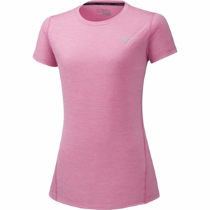 Mizuno IMPULSE CORE TEE ružová M - Dámske bežecké tričko s krátkym rukávom