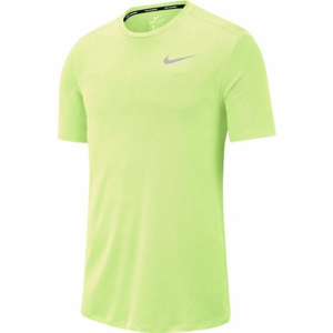 Nike DF BRTHE RUN TOP SS svetlo zelená M - Pánske bežecké tričko
