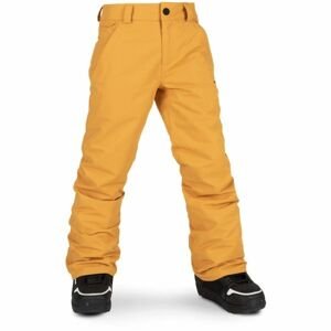 Volcom FREAKIN SNOW CHINO Chlapčenské lyžiarske/snowboardové nohavice, žltá, veľkosť L