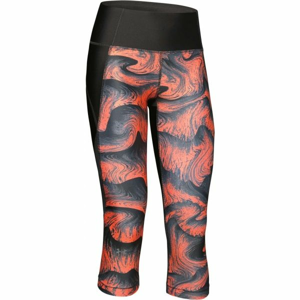 Under Armour HG ARMOUR CAPRI PRINT-ORG Dámske legíny, čierna, veľkosť L