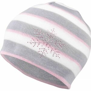 Lewro BERENICE Dievčenská pletená čiapka, sivá, veľkosť 8-11