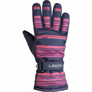 Lewro PYRY ružová 12-15 - Detské lyžiarske rukavice