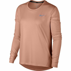 Nike MILER TOP LS ružová S - Dámske tričko