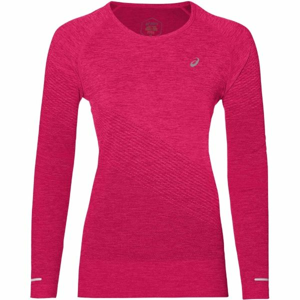 Asics SEAMLESS LS TEXTURE ružová M - Dámske športové tričko