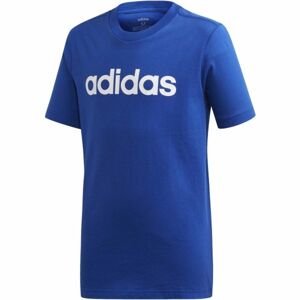 adidas ESSENTIALS LINEAR T-SHIRT Chlapčenské tričko, modrá,biela, veľkosť
