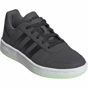 adidas HOOPS 2.0 K Detská voľnočasová obuv, tmavo sivá, veľkosť 36