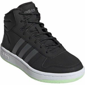 adidas HOOPS MID 2.0 K tmavo sivá 35 - Detská zimná obuv