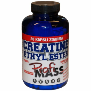 Profimass PROFI CREATINE ETHYL ESTER 180+20 KAPSÚĽ Kreatín, dummy, veľkosť os