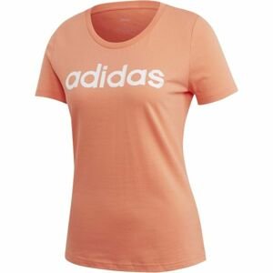 adidas LINEAR TEE 1 oranžová S - Dámske tričko
