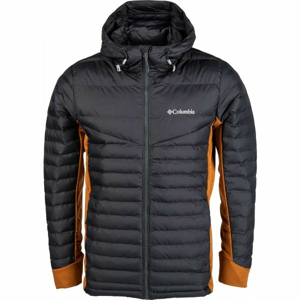 Columbia POWDER PILLOW HYBRID HOODED JACKET sivá S - Pánska bunda