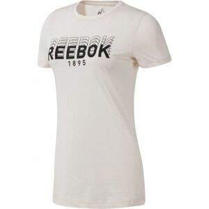 Reebok OPP TEE Dámske tričko, béžová,čierna, veľkosť