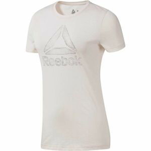 Reebok OPP DELTA TEE Dámske tričko, béžová, veľkosť XS