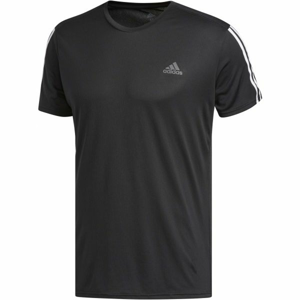 adidas RUN 3STRIPES TEE MEN čierna 2XL - Pánske tričko