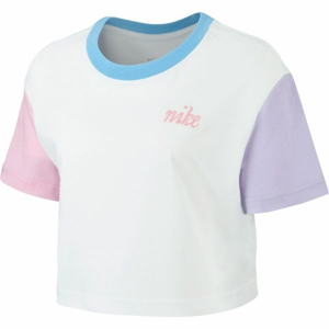 Nike NSW TEE FEMME 2 CROP biela L - Dámske tričko