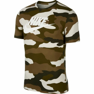Nike NSW SS TEE CAMO 1 M hnedá M - Pánske tričko