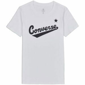 Converse CENTER FRONT LOGO TEE biela S - Dámske tričko