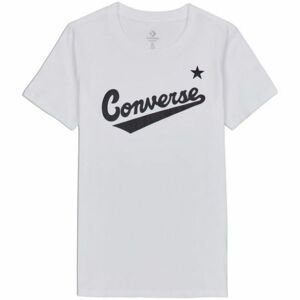 Converse CENTER FRONT LOGO TEE biela XS - Dámske tričko